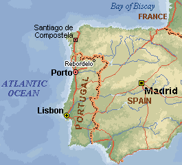 mapa de Portugal